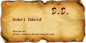 Dobri Dávid névjegykártya